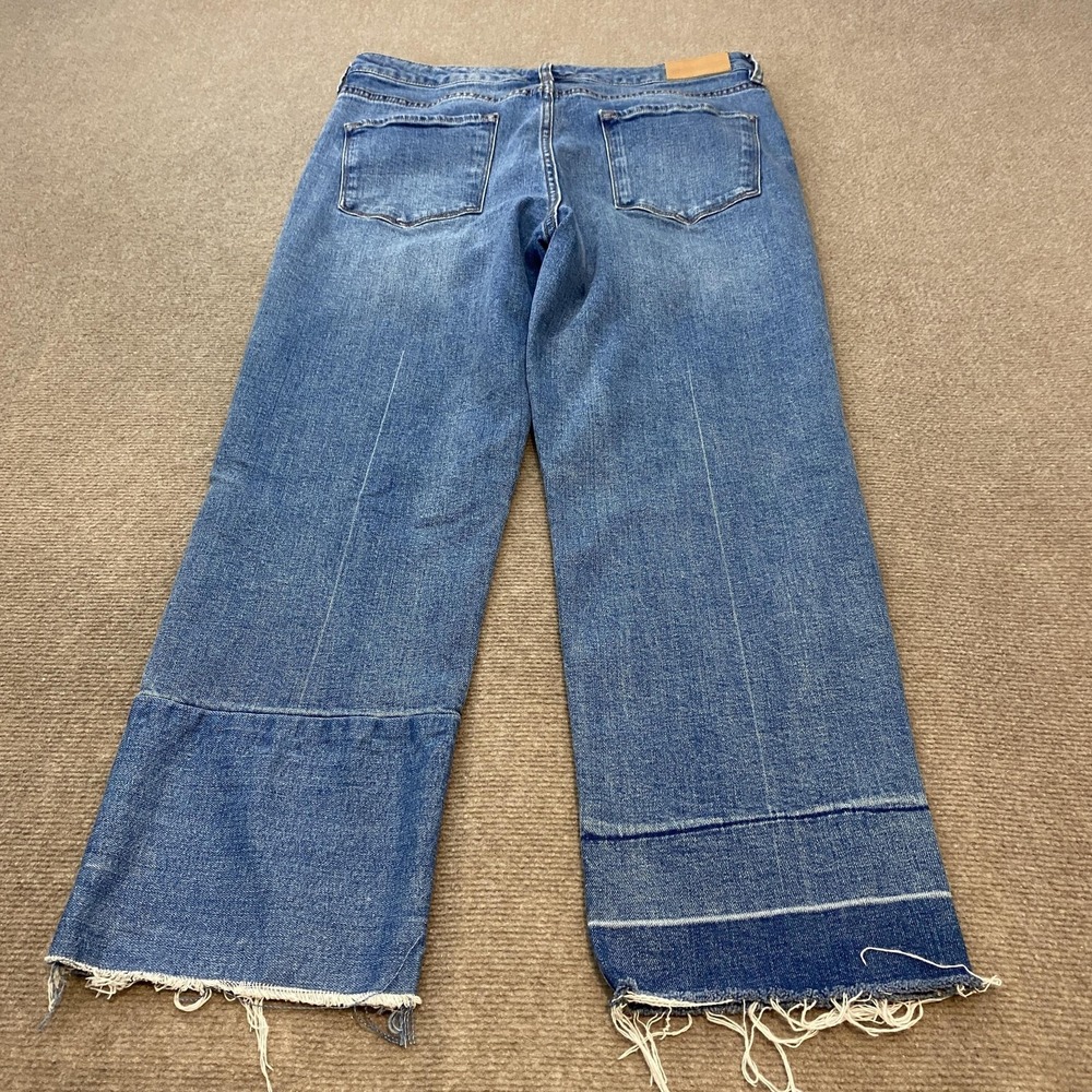 Dear‎ John Frankie Straight Jeans Womens 32 Blue High Rise Fringe Stretch Denim - Picture 3 of 14